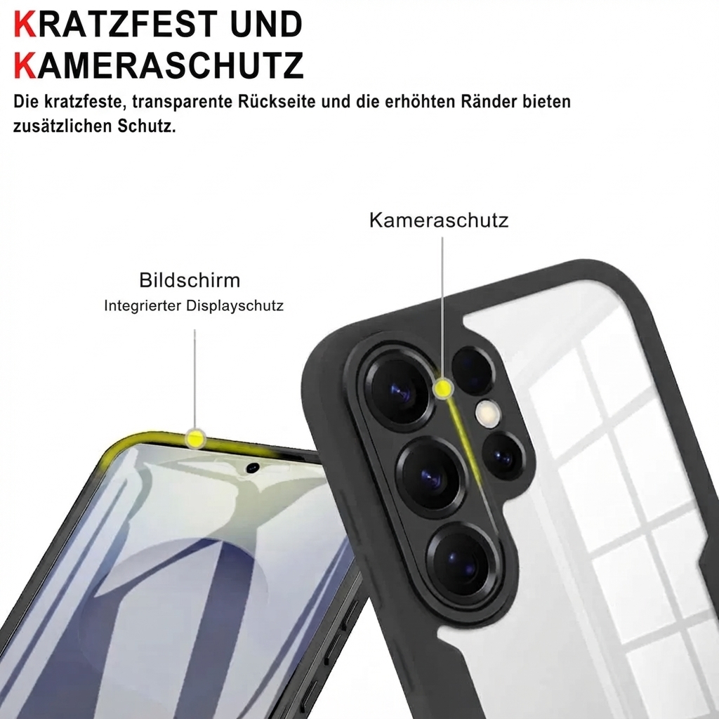 360° Komplettschutz Handyhülle mit Displayschutz für Samsung – Bild 3